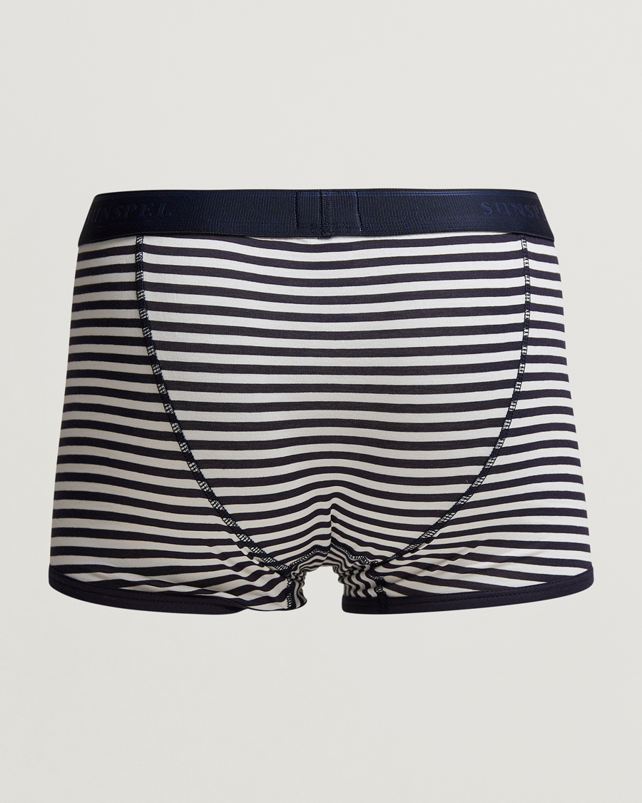 Herr | Underkläder | Sunspel | Superfine Two Button Cotton Navy/White