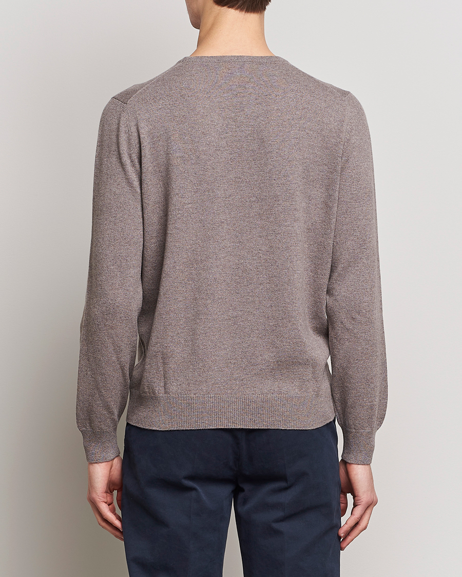 Herr | Tröjor | Gran Sasso | Wool/Cashmere Crew Neck Mud Brown