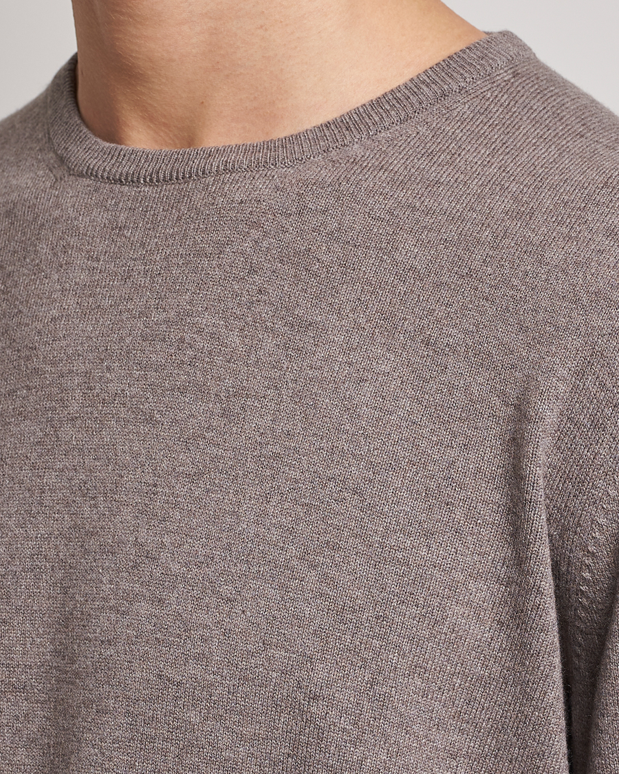 Herr | Tröjor | Gran Sasso | Wool/Cashmere Crew Neck Mud Brown