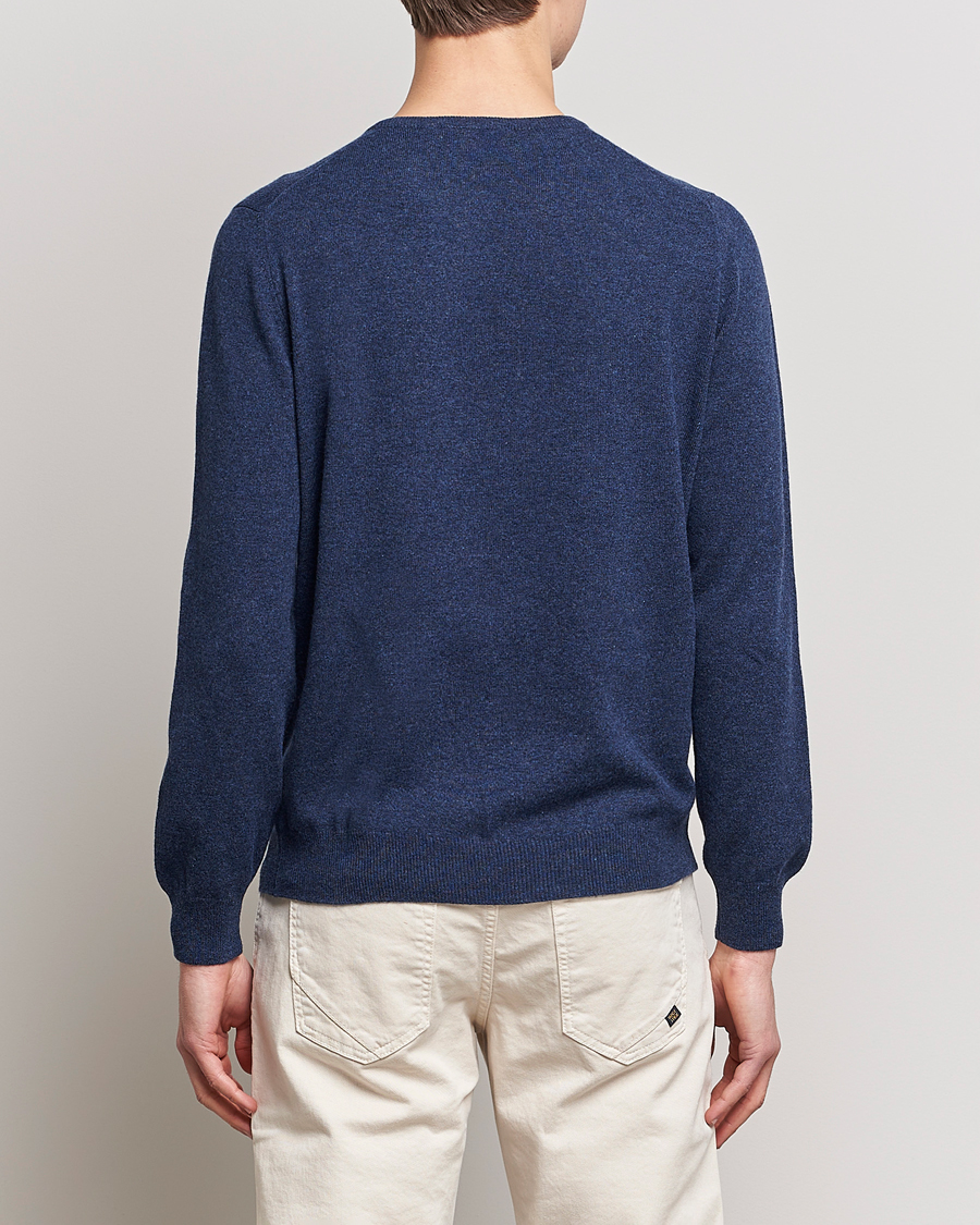 Herr | Tröjor | Gran Sasso | Wool/Cashmere Crew Neck Navy Melange