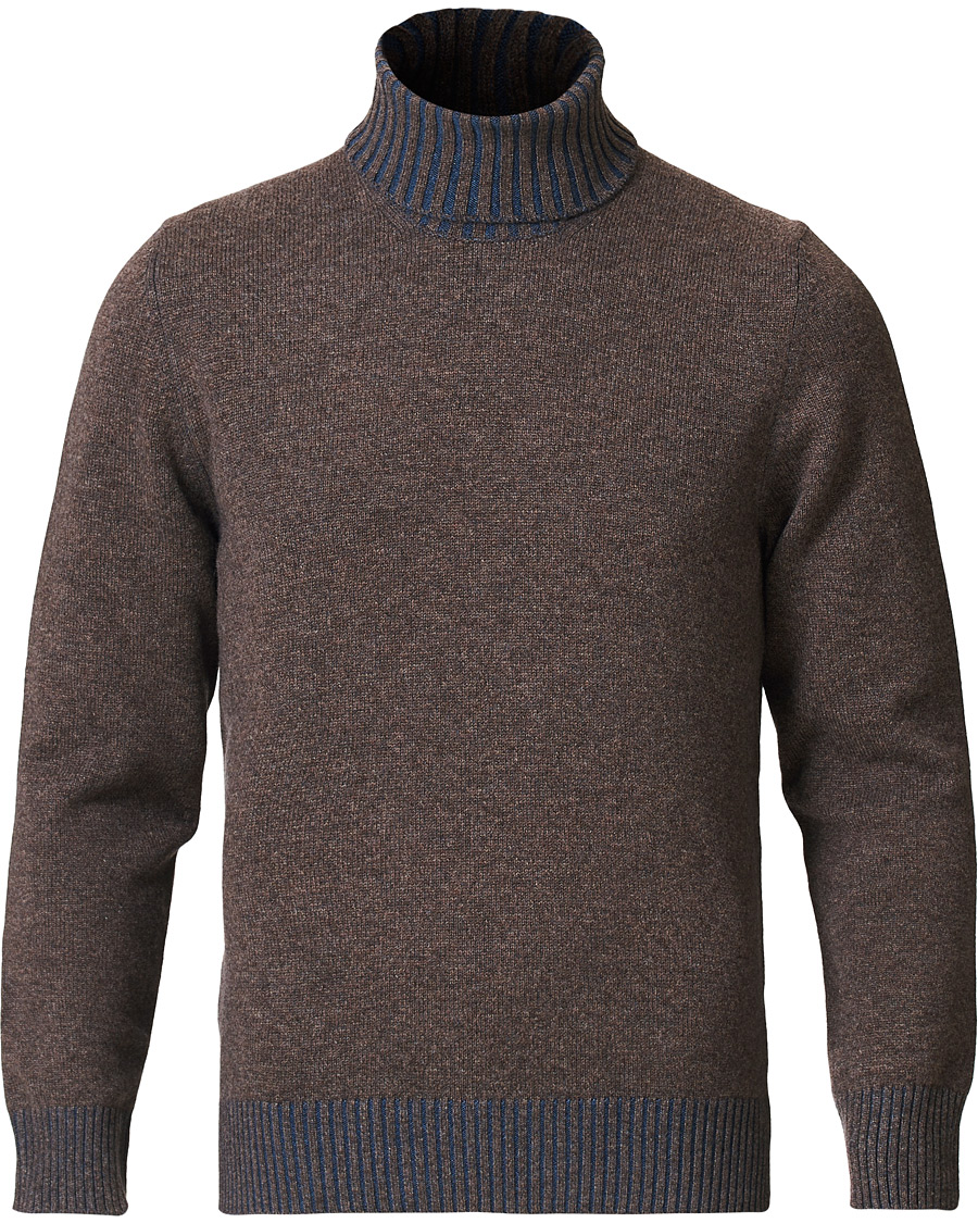 Herr | Tröjor | Gran Sasso | Wool/Cashmere Rollneck Brown
