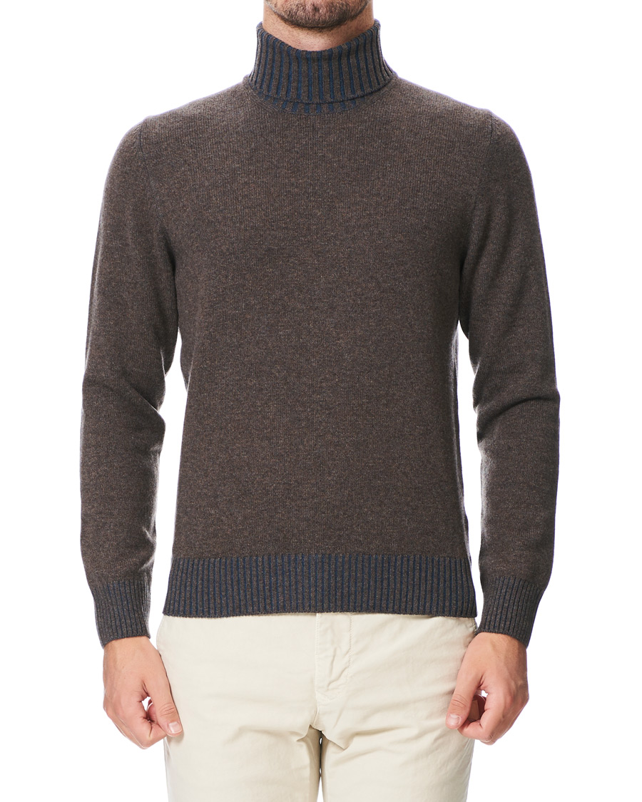 Herr | Tröjor | Gran Sasso | Wool/Cashmere Rollneck Brown