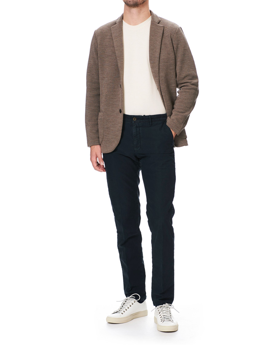 Herr | Kavajer | Gran Sasso | Travel Wool Knitted Blazer Beige