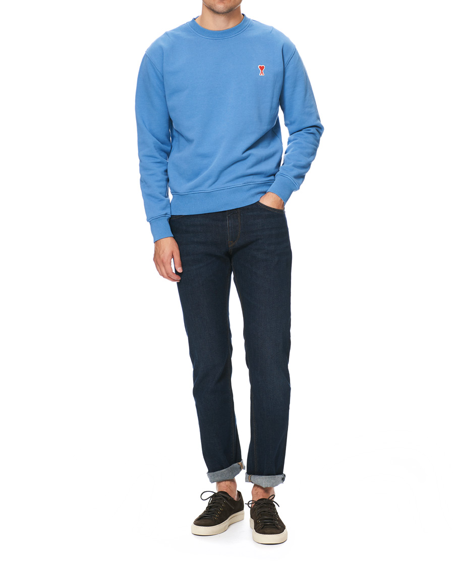 Herr | Tröjor | AMI | Heart Logo Sweatshirt Blue