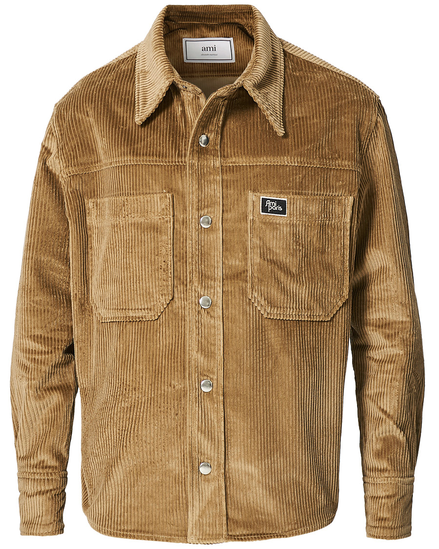 Herr | Jackor | AMI | Corduroy Shirt Jacket Olive