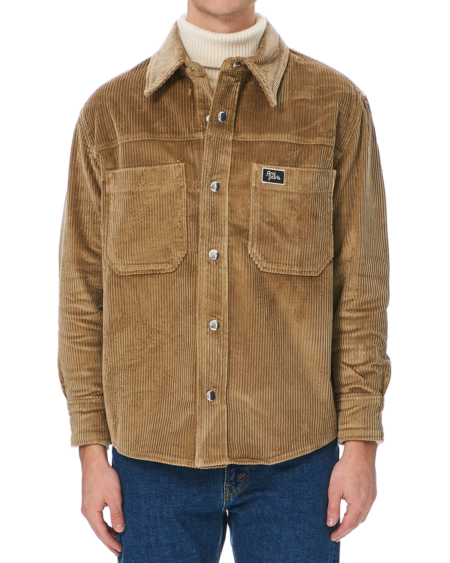 Herr | Jackor | AMI | Corduroy Shirt Jacket Olive