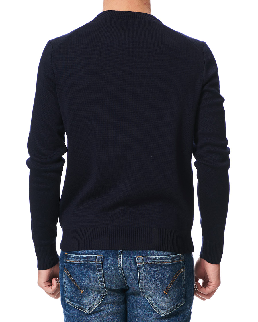 Herr | Tröjor | AMI | Heart Logo Merino Sweater Navy