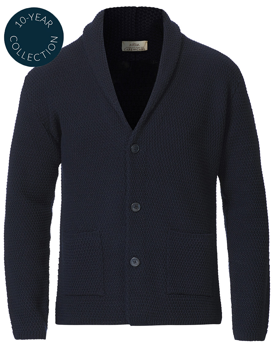 Herr | Tröjor | Altea | Shawl Collar Cardigan Navy
