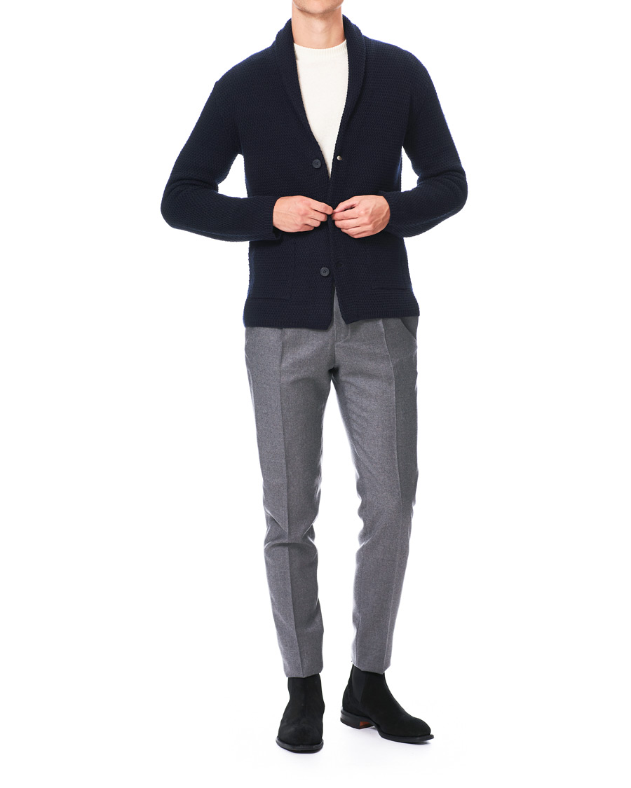 Herr | Tröjor | Altea | Shawl Collar Cardigan Navy