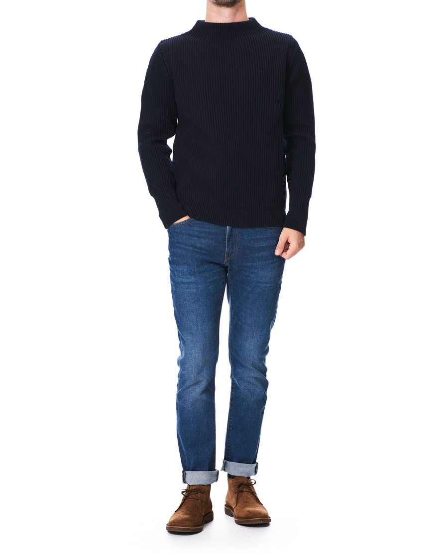 Herr | Tröjor | Andersen-Andersen | Navy Crewneck Navy Blue