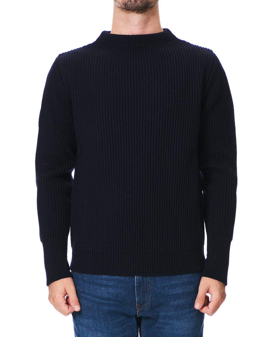 Herr | Tröjor | Andersen-Andersen | Navy Crewneck Navy Blue