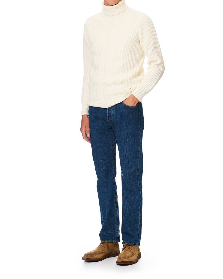 Herr | Tröjor | Armor-lux | Soft Cable Turtleneck Sweater Nature
