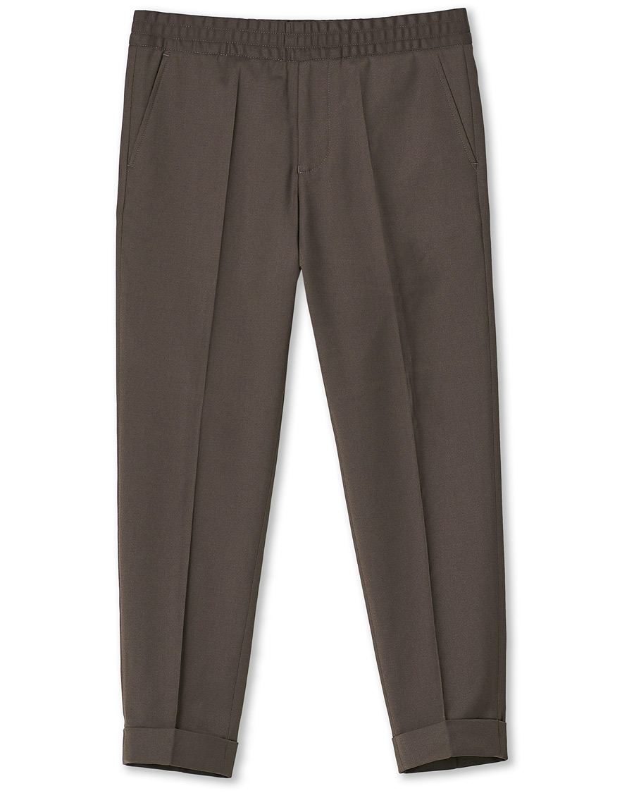 Herr | Byxor | Filippa K | Terry Gabardine Cropt Turn Up Trousers Taupe