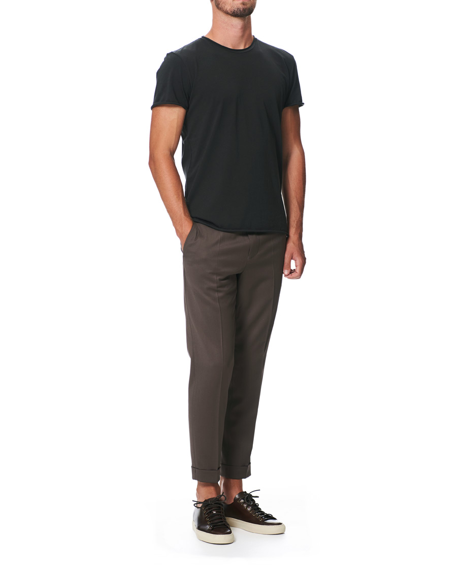 Herr | Byxor | Filippa K | Terry Gabardine Cropt Turn Up Trousers Taupe