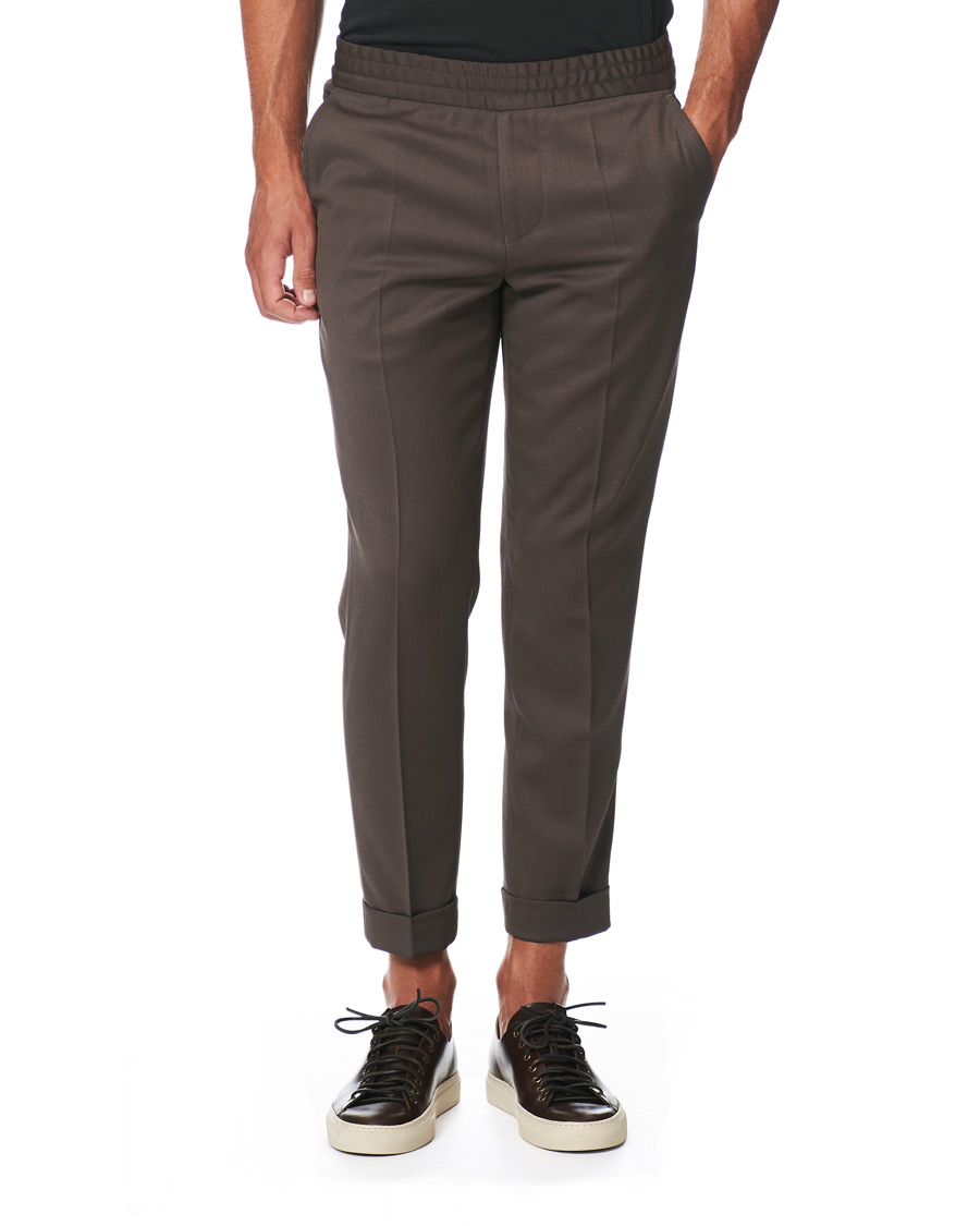 Herr | Byxor | Filippa K | Terry Gabardine Cropt Turn Up Trousers Taupe