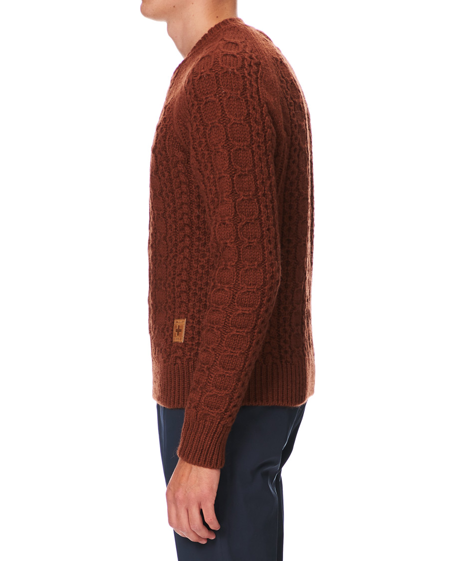 Herr | Tröjor | Bally | Aran Cable Knit Sweater Dark Orange