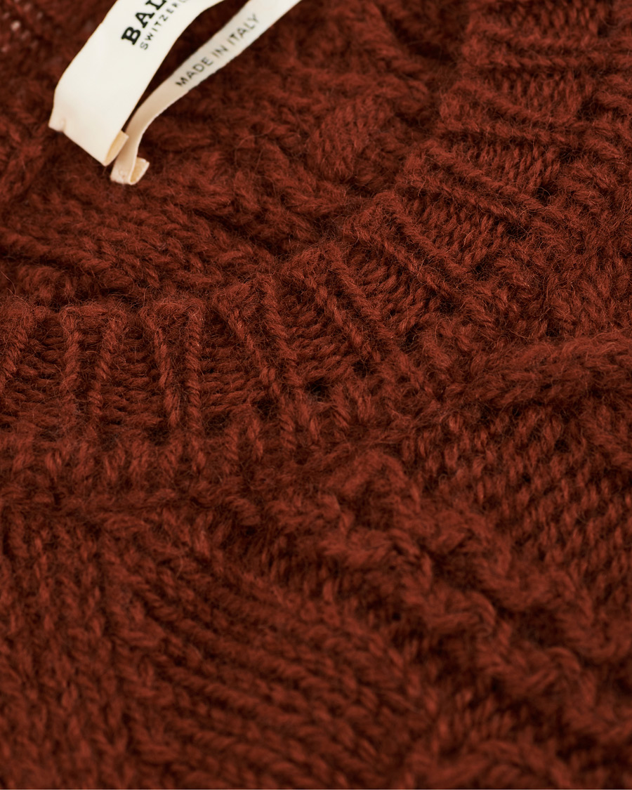 Herr | Tröjor | Bally | Aran Cable Knit Sweater Dark Orange