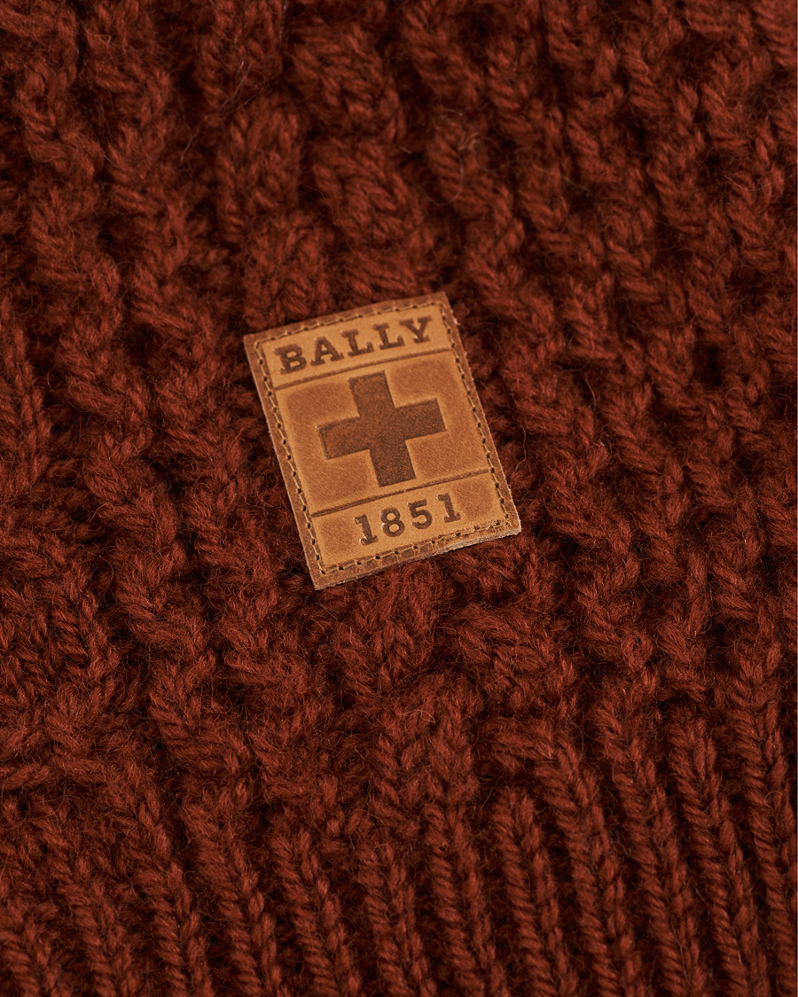 Herr | Tröjor | Bally | Aran Cable Knit Sweater Dark Orange
