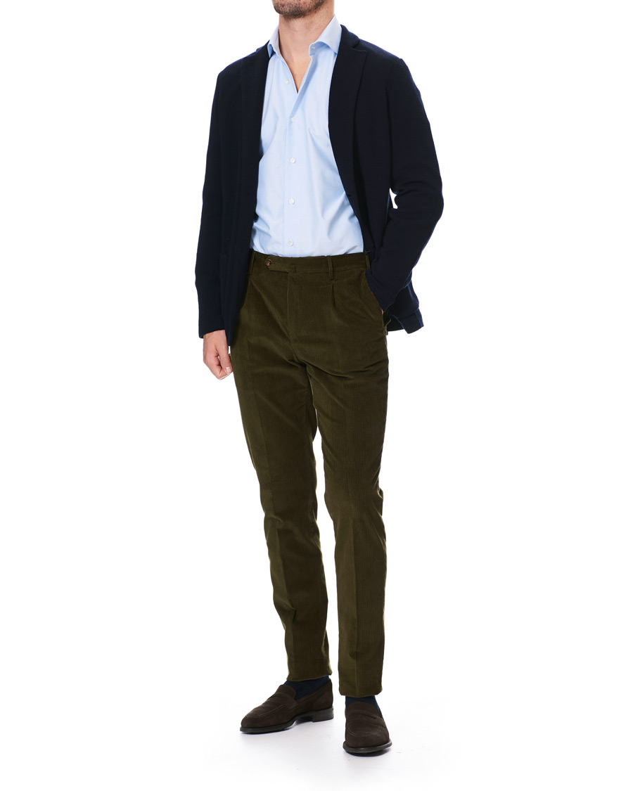 Herr | Skjortor | Barba Napoli | Culto Slim Fit Washed Oxford Shirt Light Blue
