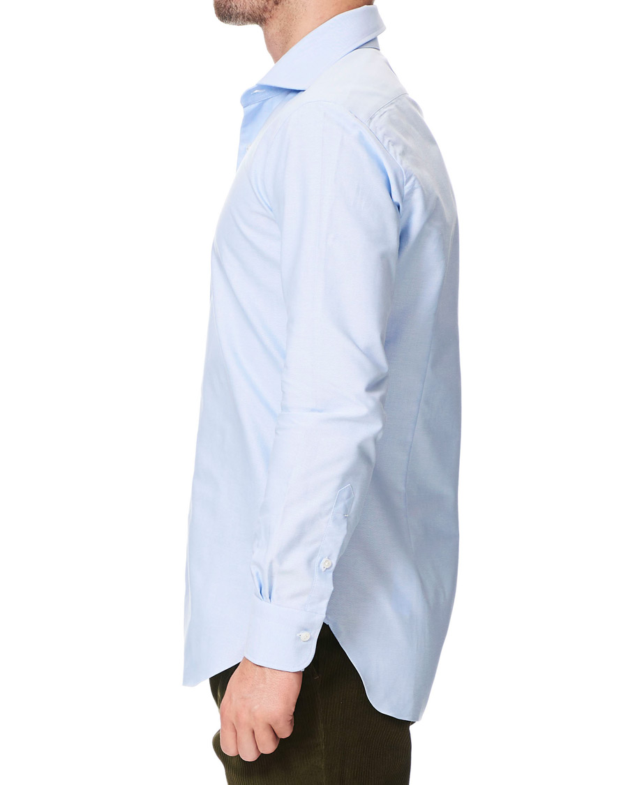 Herr | Skjortor | Barba Napoli | Culto Slim Fit Washed Oxford Shirt Light Blue