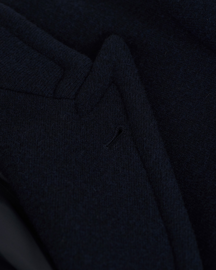 Herr | Jackor | Barena | Soft Double Breasted Wool Coat Navy