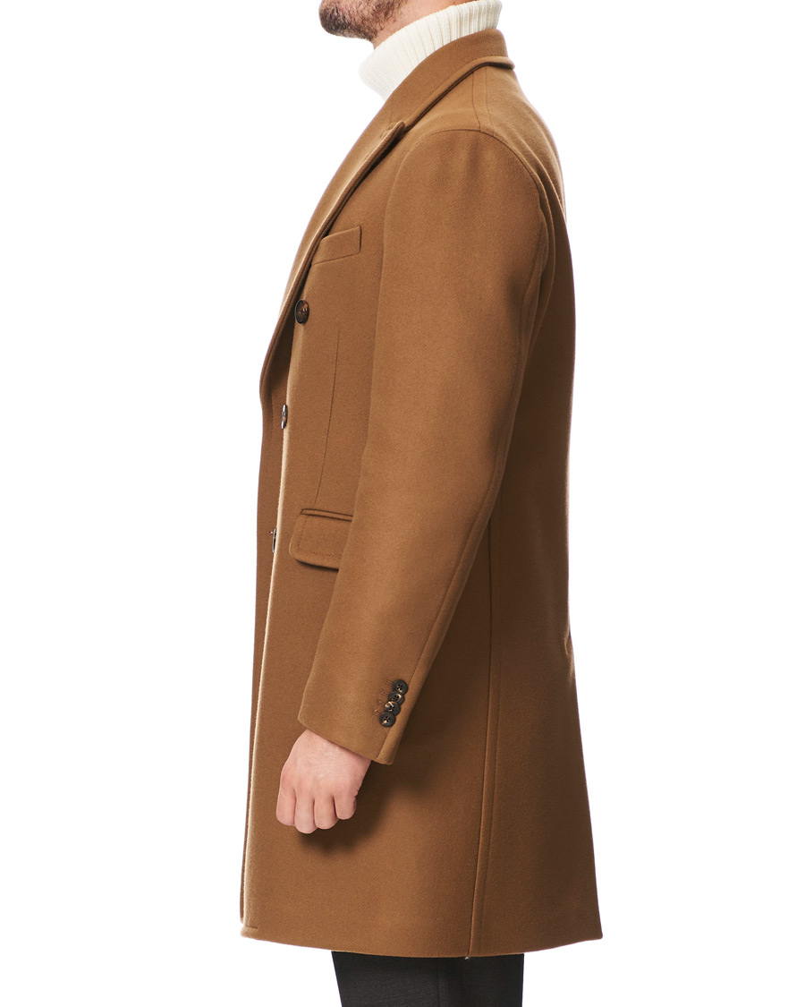 Herr | Jackor | Boglioli | Double Breasted Wool Coat Brown
