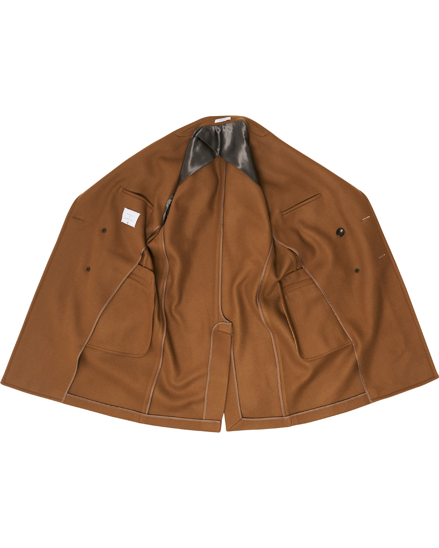 Herr | Jackor | Boglioli | Double Breasted Wool Coat Brown
