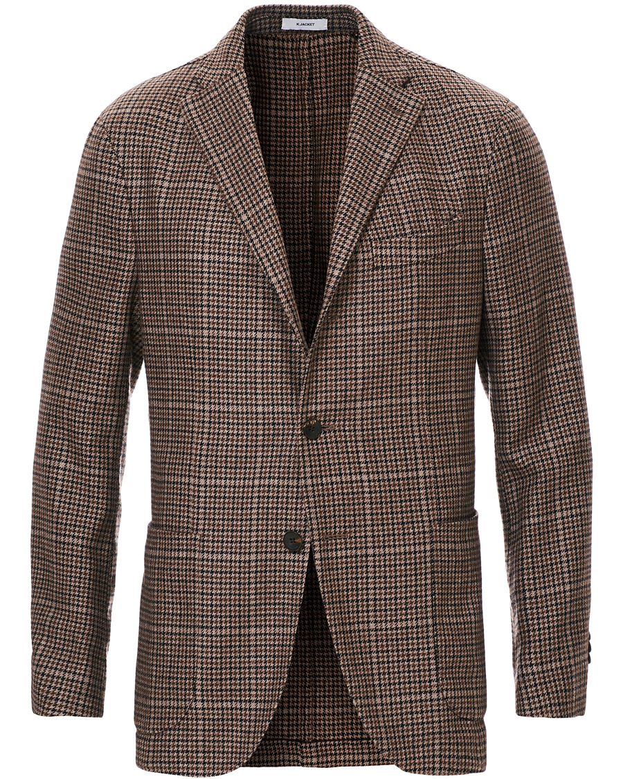 Herr | Kavajer | Boglioli | K Jacket Houndstooth Blazer Brown