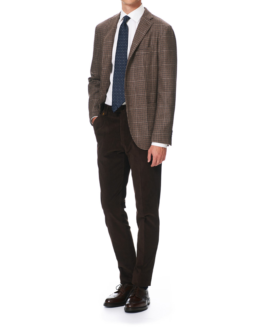 Herr | Kavajer | Boglioli | K Jacket Houndstooth Blazer Brown