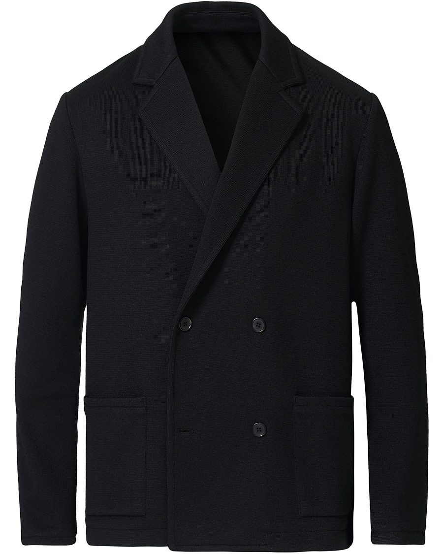 Herr | Kavajer | Camoshita | Knitted Cardigan Blazer Navy