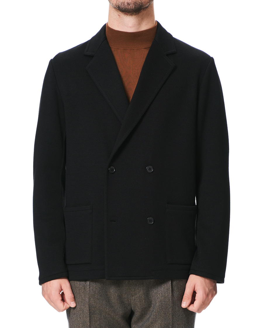 Herr | Kavajer | Camoshita | Knitted Cardigan Blazer Navy
