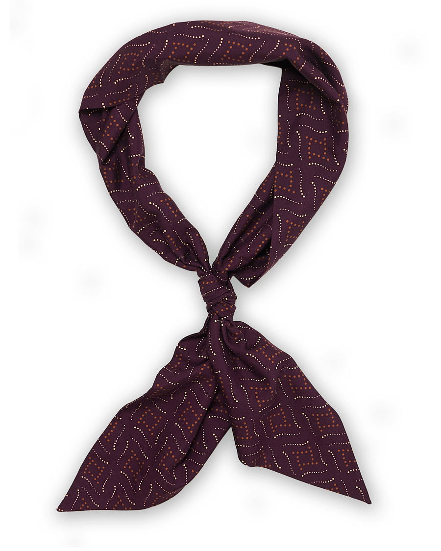 Herr | Camoshita Vintage Print Silk Scarf Burgundy | Camoshita | Vintage Print Silk Scarf Burgundy