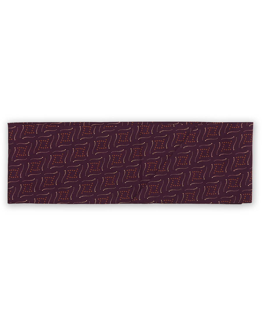 Herr | Camoshita Vintage Print Silk Scarf Burgundy | Camoshita | Vintage Print Silk Scarf Burgundy