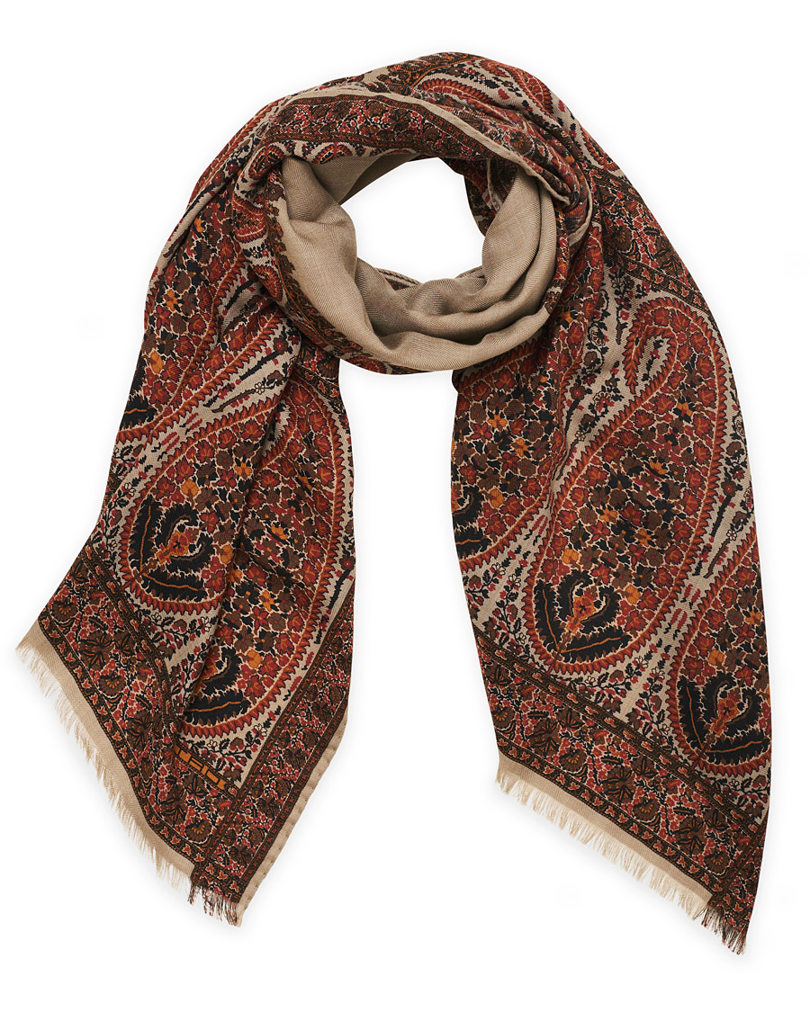 Herr | Etro Cashmere Blend Paisley Scarf Beige | Etro | Cashmere Blend Paisley Scarf Beige