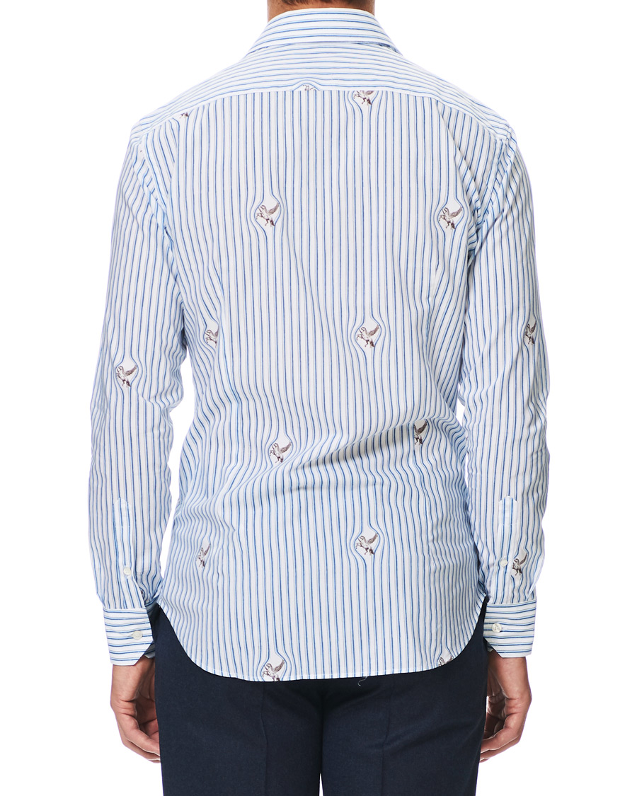 Herr | Skjortor | Etro | Mercurio Pegasus Stripe Shirt White/Blue