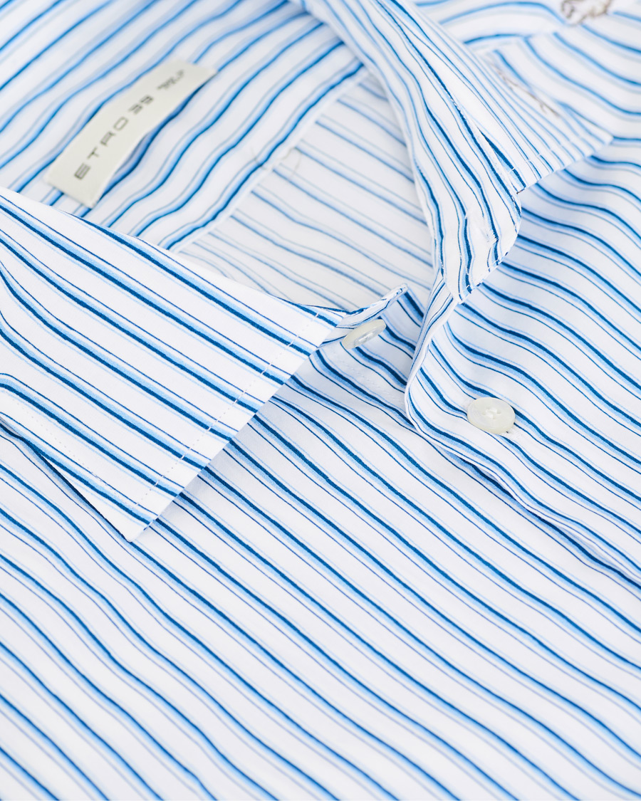Herr | Skjortor | Etro | Mercurio Pegasus Stripe Shirt White/Blue