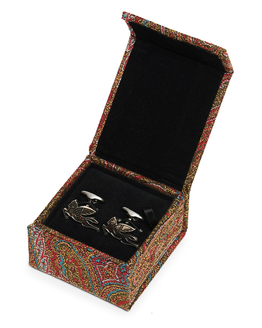 Herr | Etro Pegasus Cuff Links Silver | Etro | Pegasus Cuff Links Silver