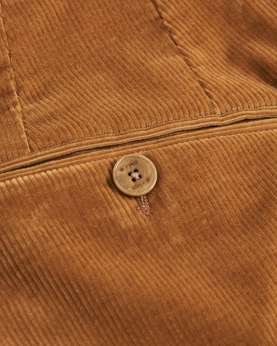 Herr | Byxor | Etro | Pleated Corduroy Trousers Khaki