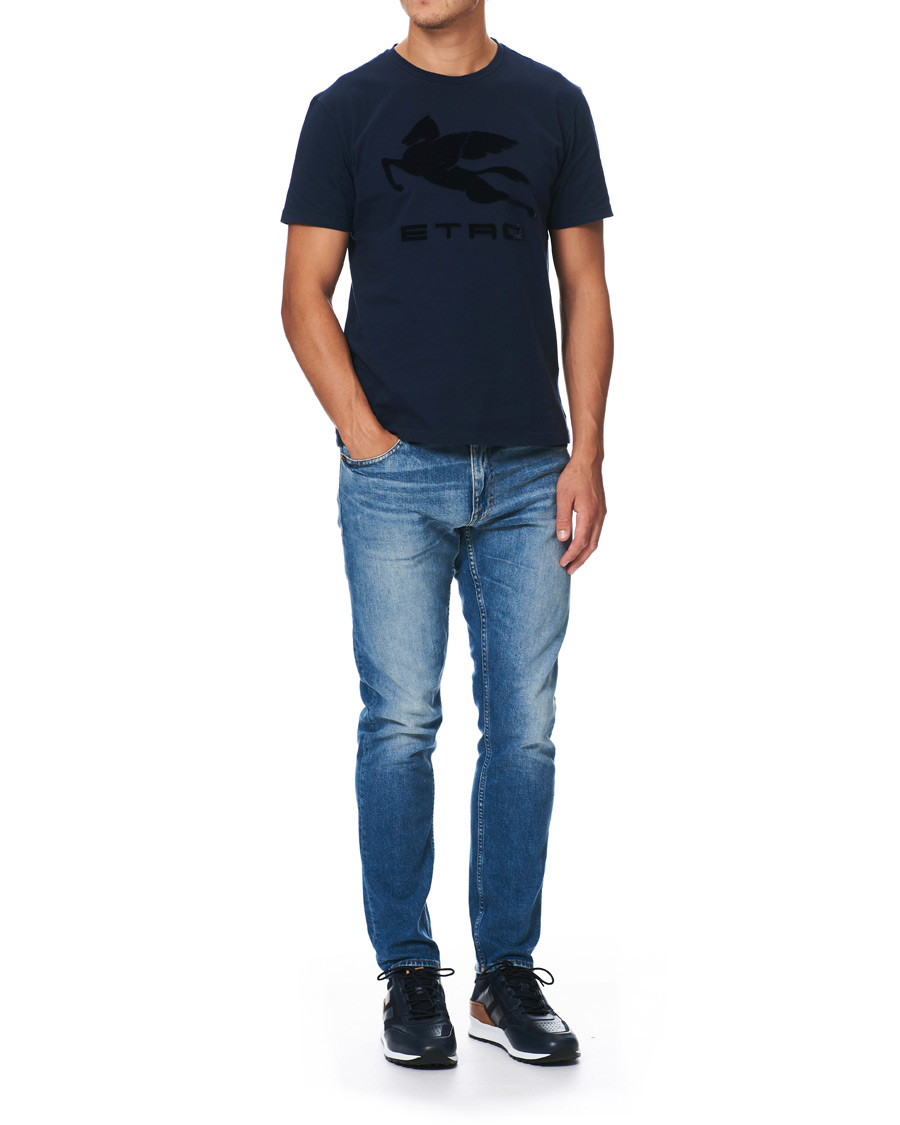 Herr | T-Shirts | Etro | Pegasus Logo T-Shirt Navy