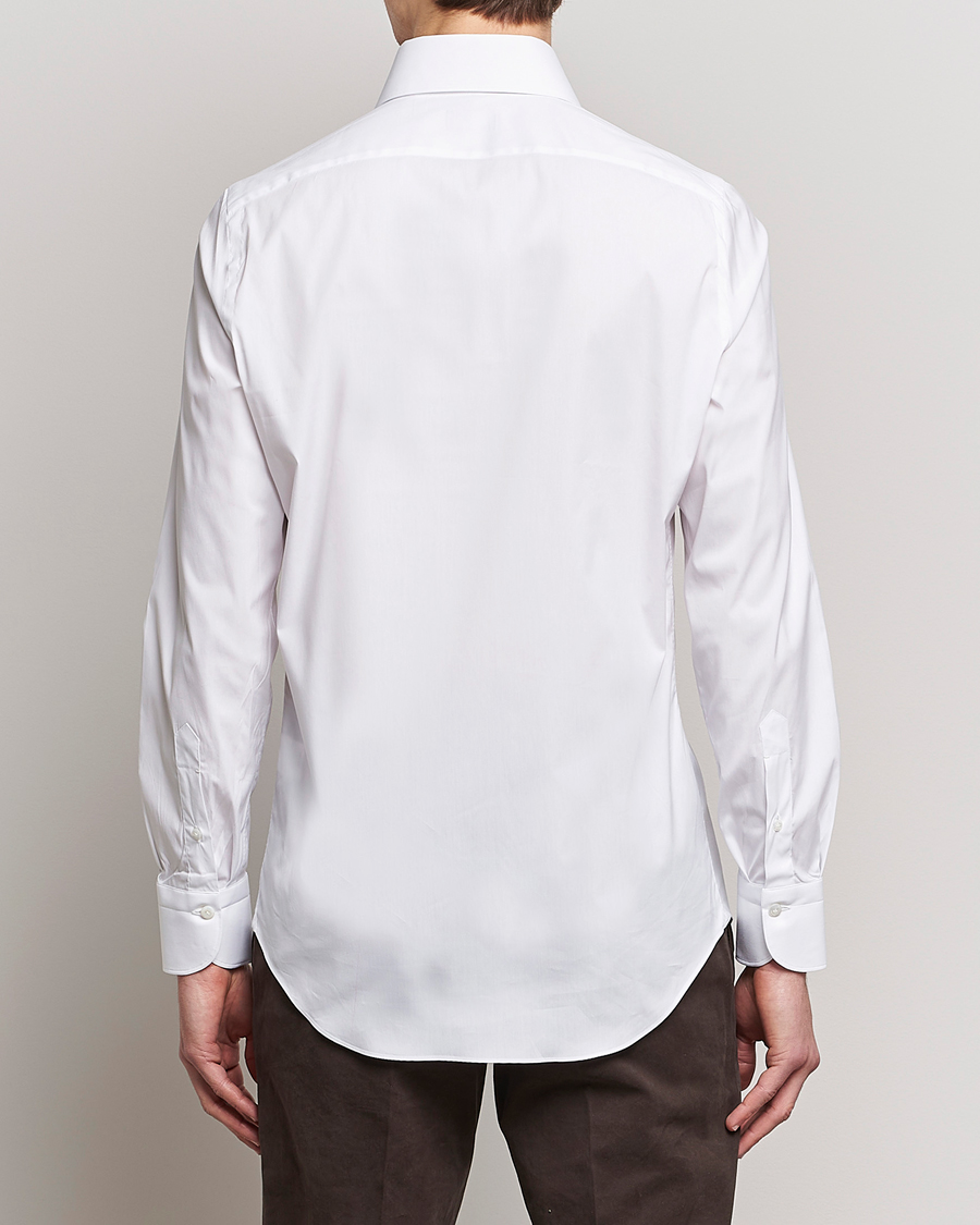 Herr | Skjortor | Finamore Napoli | Milano Slim Fit Stretch Shirt White