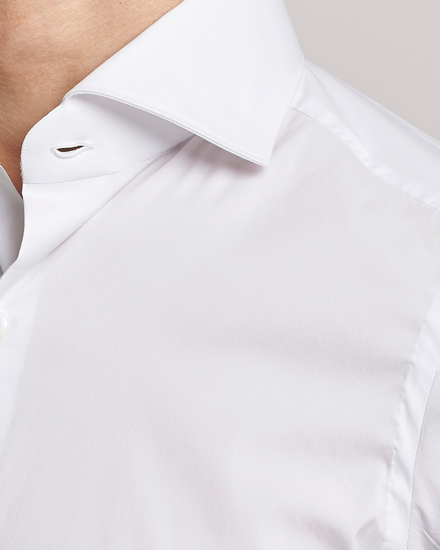 Herr | Skjortor | Finamore Napoli | Milano Slim Fit Stretch Shirt White