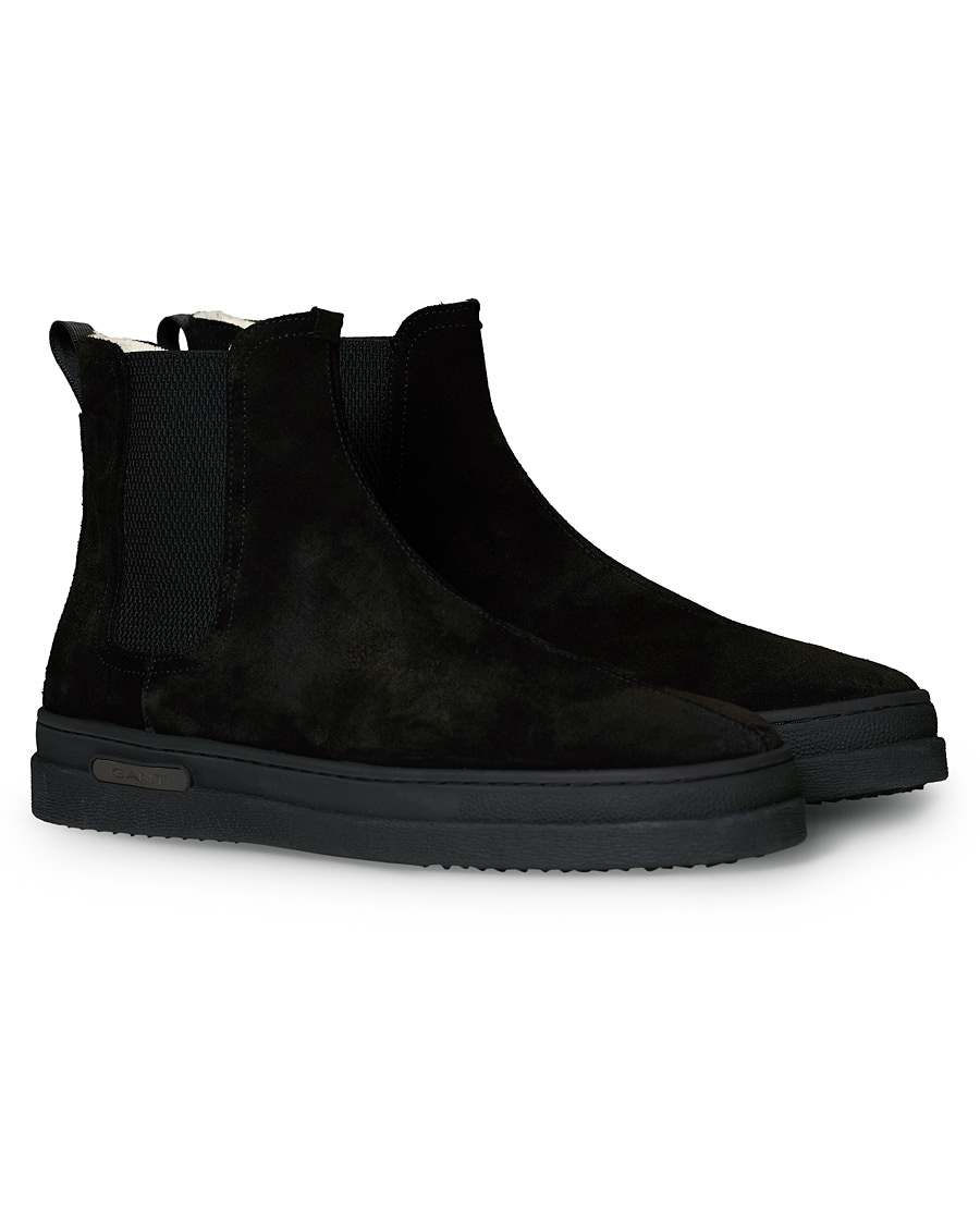 Herr | GANT Cloyd Shearling Chelsea Boot Black Suede | GANT | Cloyd Shearling Chelsea Boot Black Suede