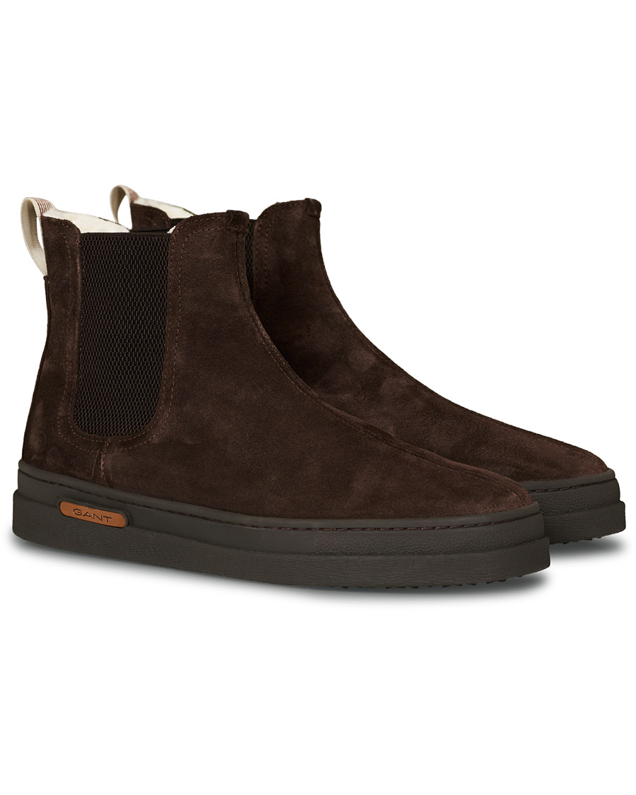 Herr | GANT Cloyd Shearling Chelsea Boot Dark Brown Suede | GANT | Cloyd Shearling Chelsea Boot Dark Brown Suede