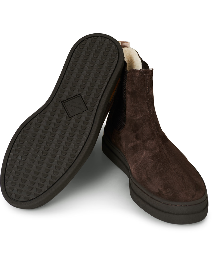 Herr | GANT Cloyd Shearling Chelsea Boot Dark Brown Suede | GANT | Cloyd Shearling Chelsea Boot Dark Brown Suede