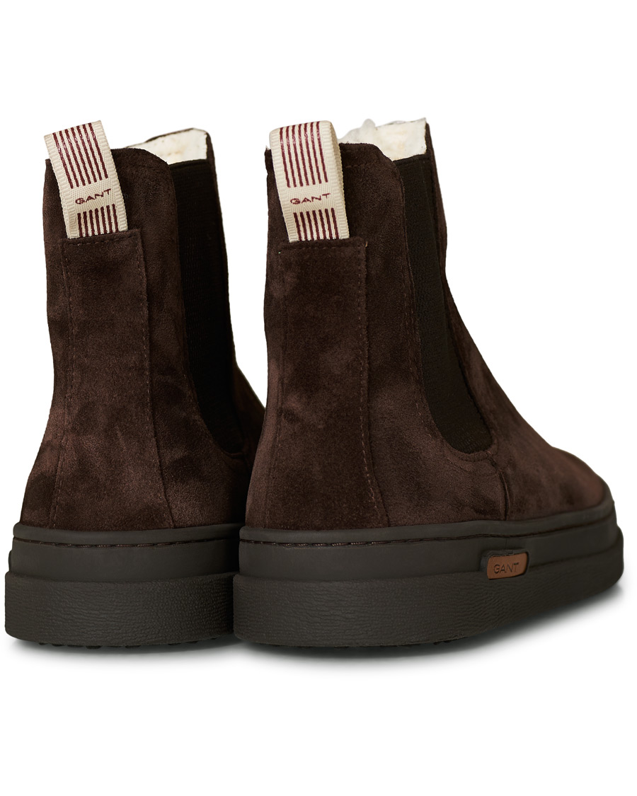 Herr | GANT Cloyd Shearling Chelsea Boot Dark Brown Suede | GANT | Cloyd Shearling Chelsea Boot Dark Brown Suede