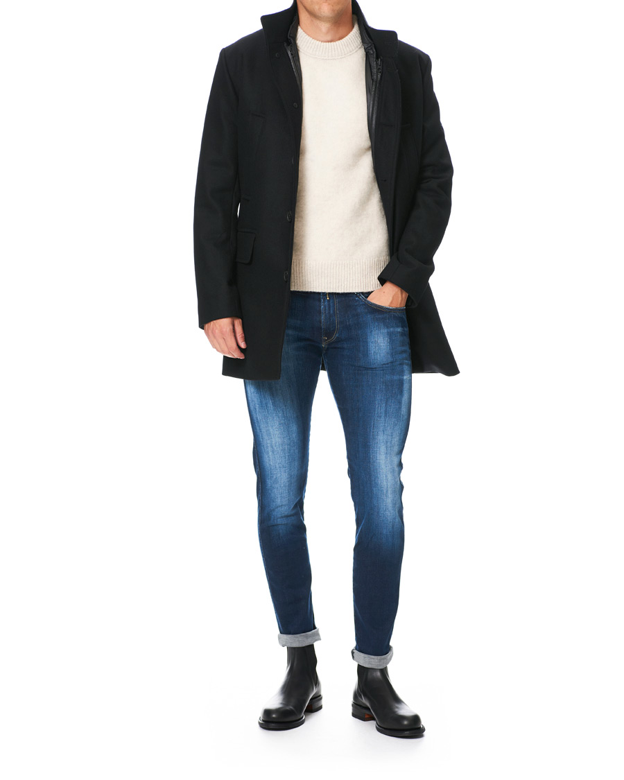 Herr | Jackor | J.Lindeberg | Kali Wool Stand Up Collar Coat Black