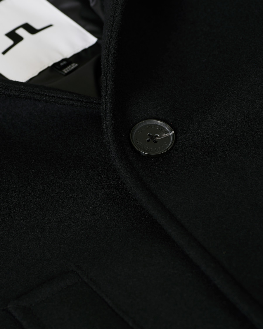 Herr | Jackor | J.Lindeberg | Kali Wool Stand Up Collar Coat Black