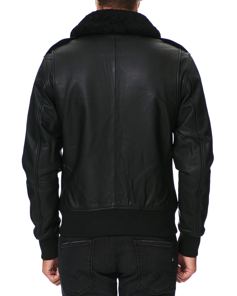Herr | Jackor | J.Lindeberg | Tarrel Shearling Leather Jacket Black