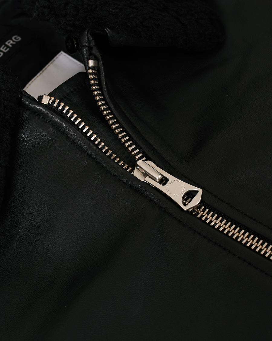 Herr | Jackor | J.Lindeberg | Tarrel Shearling Leather Jacket Black