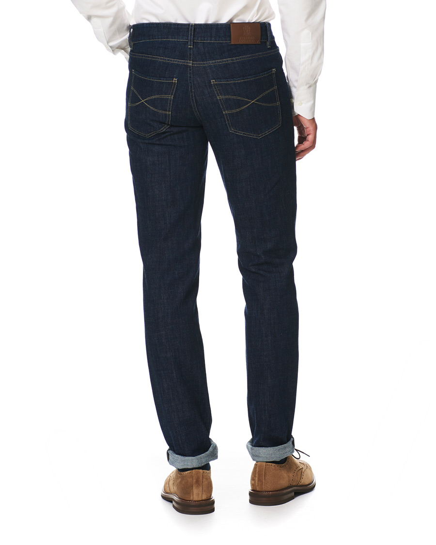 Herr | Jeans | Brunello Cucinelli | Slim Fit 5-Pocket Jeans Dark Indigo